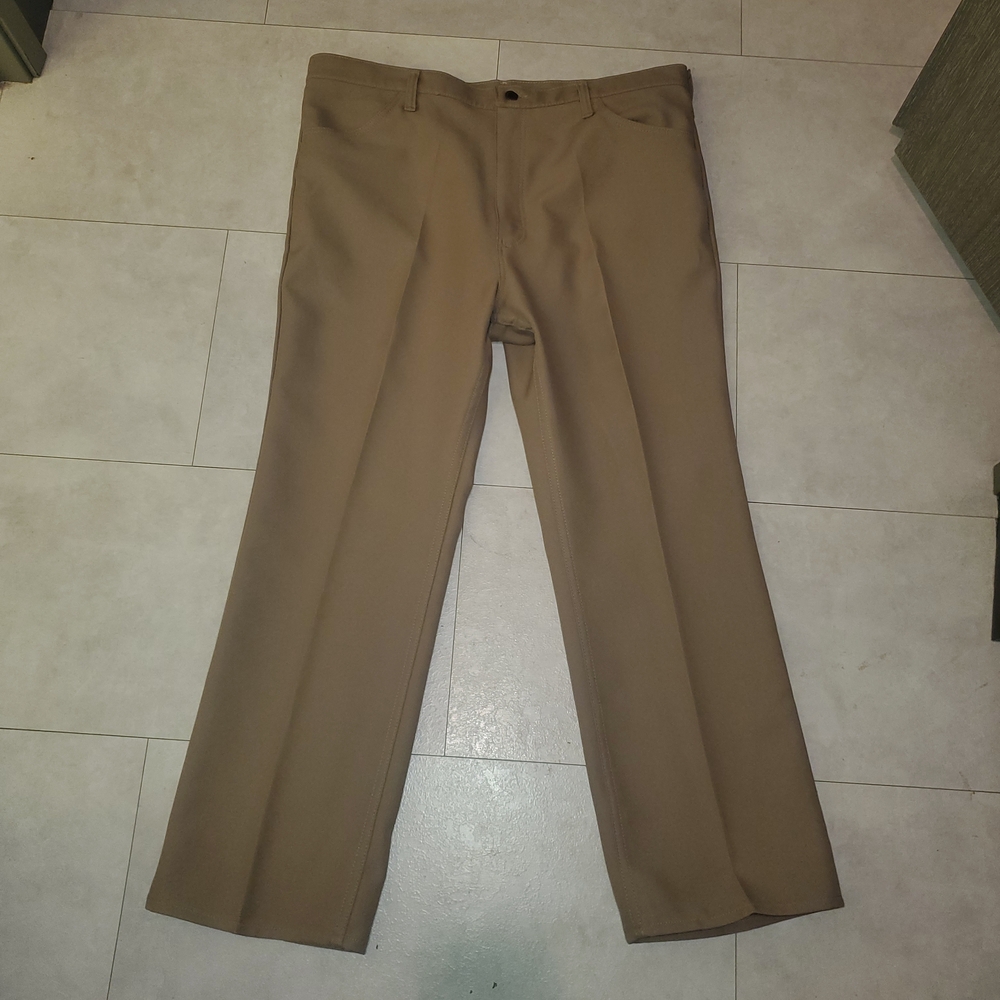 Vintage Wrangler Pants Mens 40x29 Brown Bootcut Slacks Western Cowboy Trousers